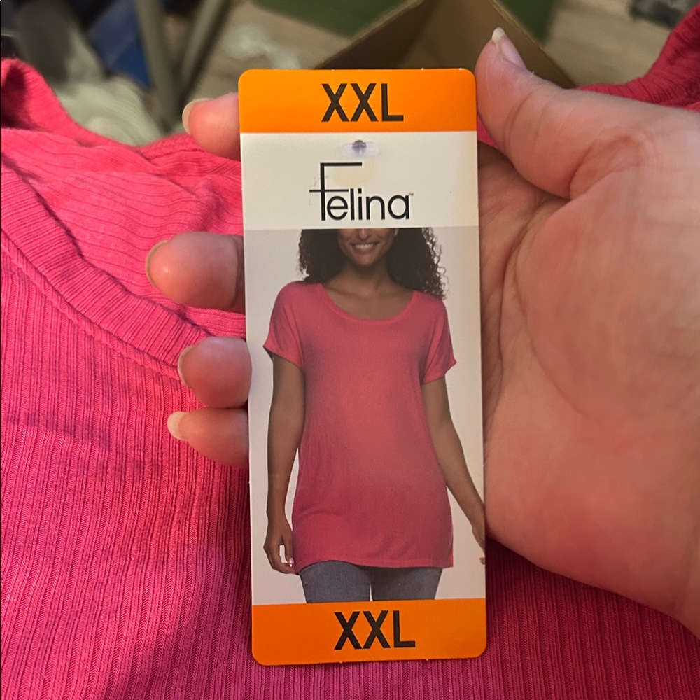 Felina Vibrant Pink Tee XXL